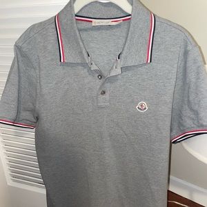 Moncler Men's Pique Flag-Trim Polo Shirt